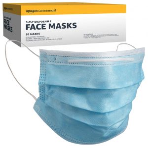 3-ply Disposable Face Masks, 50 per Pack, 1-Pack